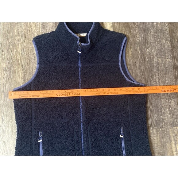 Orvis Sherpa Fleece Vest Large Navy Full Zip High Pile Outdoor Hiking Jacket - Picture 11 of 13